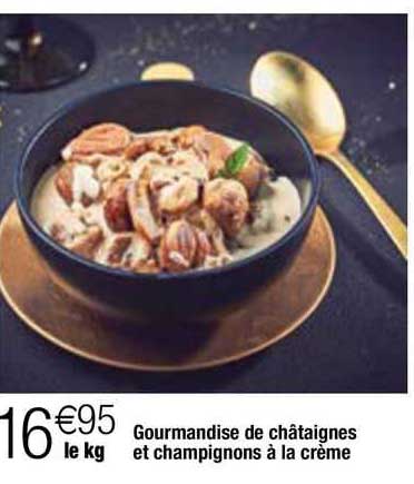 Gourmandise De Châtaignes Et Champignons à La Crème