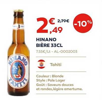 hinano bière 33 cl