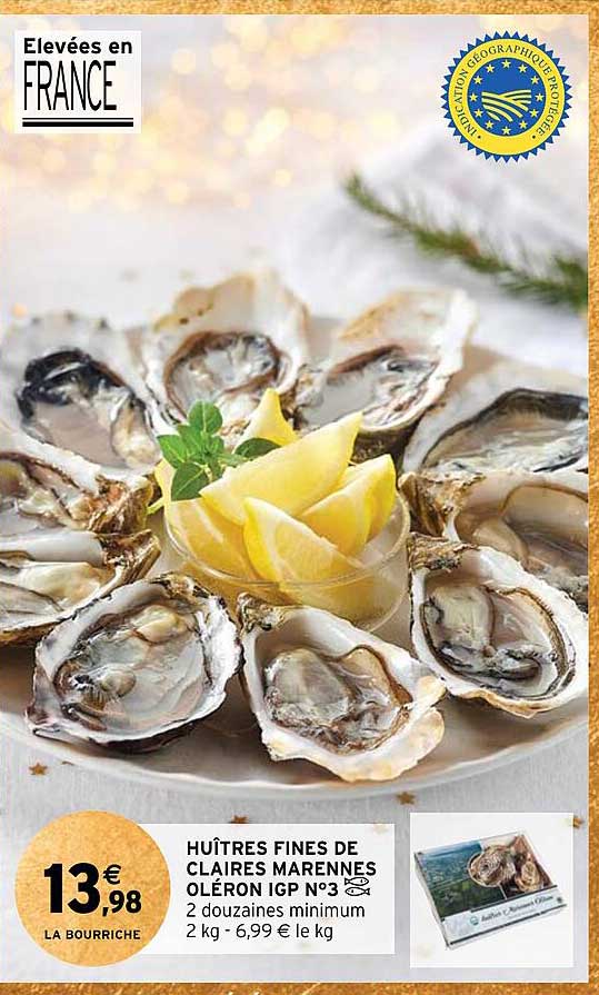 Huîtres Fines De Claires Marennes Oléron Igp N°3