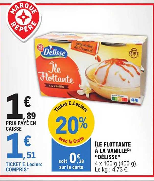 île flottante à la vanille "délisse"