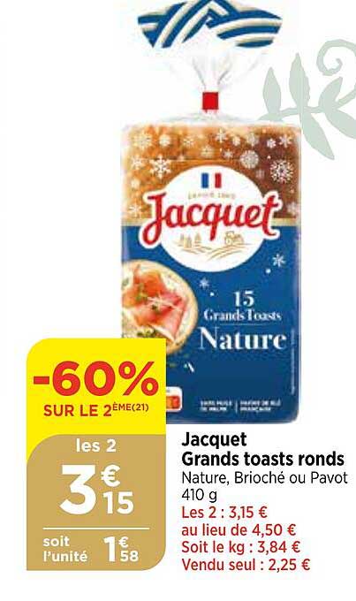 jacquet grands toasts ronds
