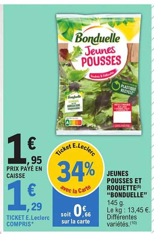 jeunes pousses et roquette "bonduelle"