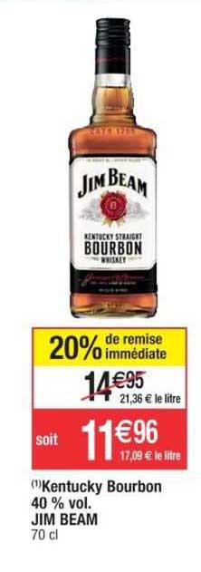 kentucky bourbon 40% vol. jim beam