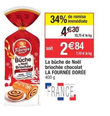 la bûche de noël briochée chocolat la fournée dorée