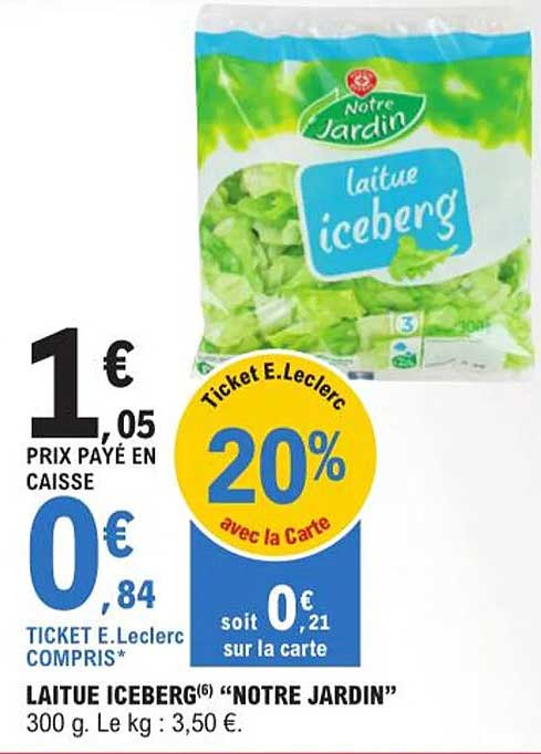 laitue iceberg "notre jardin"