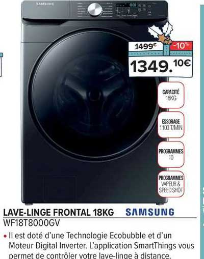 lave-linge frontal 18 kg samsung