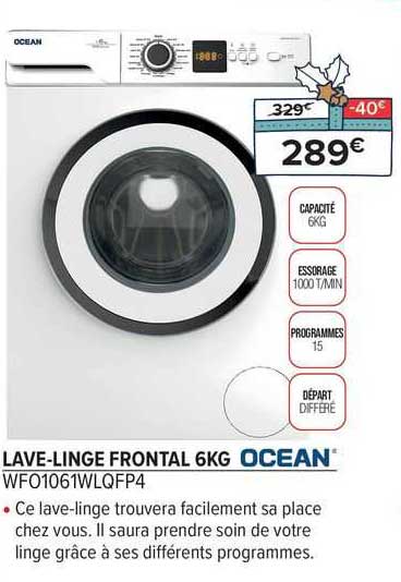 lave-linge frontal 6 kg océan