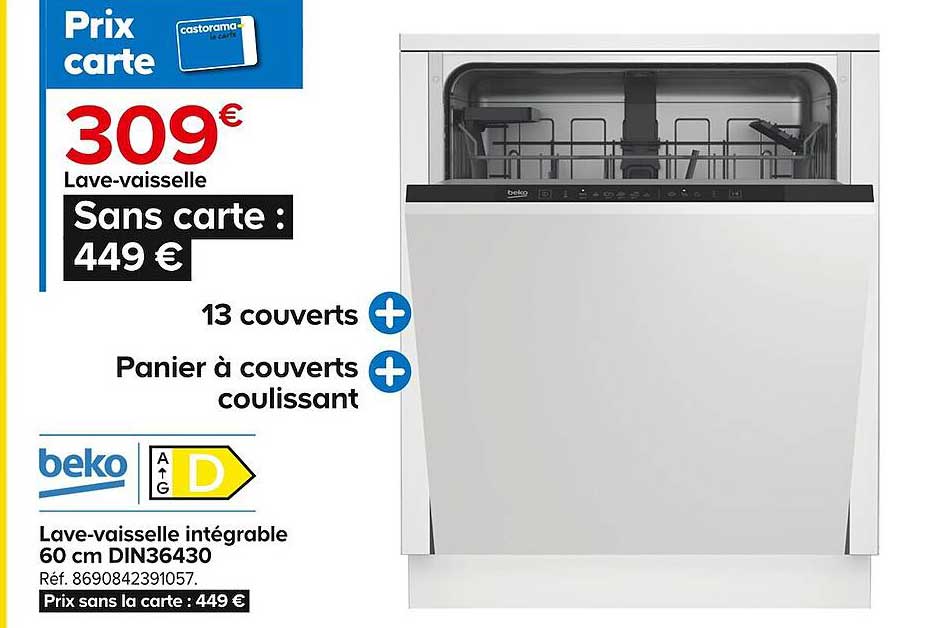 lave-vaisselle intégrable 60 cm beko