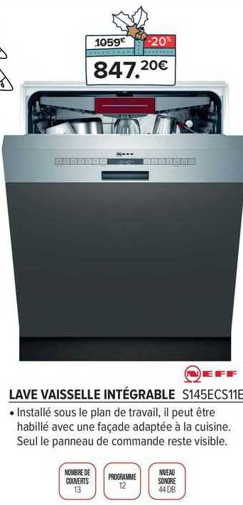 lave vaisselle intégrable