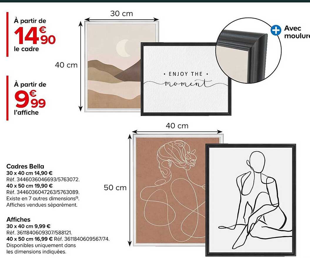 Le Cadre Bella, Affiches 30 X 40 Cm