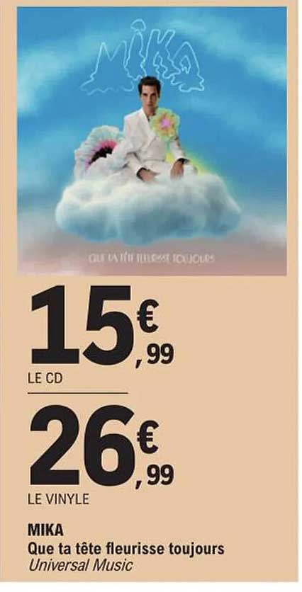 le vinyle mika que ta tête fleurisse toujours