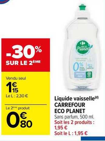 liquide vaisselle carrefour eco planet
