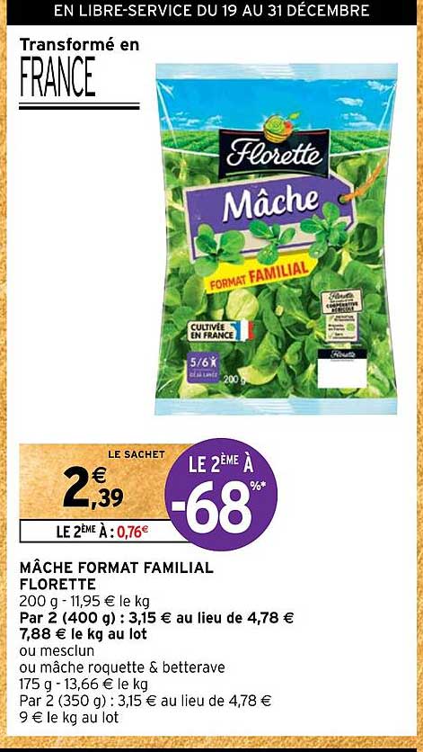 mâche format familial florette