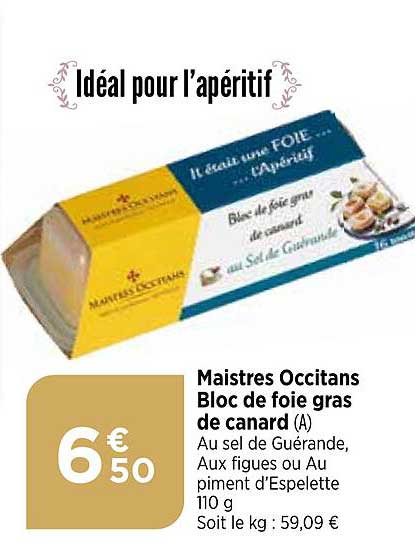 maistres occitans bloc de foie gras de canard