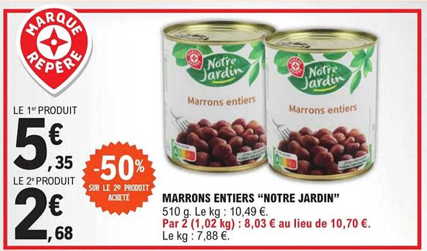marrons entiers "notre jardin"