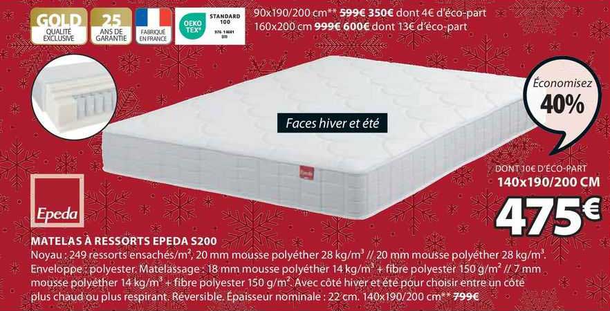 Matelas à Ressorts Epeda S200