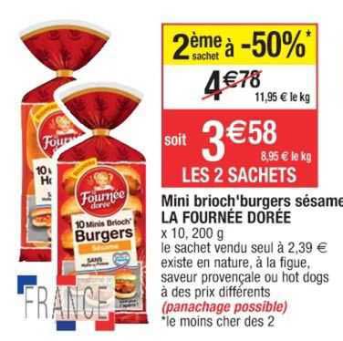 mini brioch'burgers sésame la fournée dorée