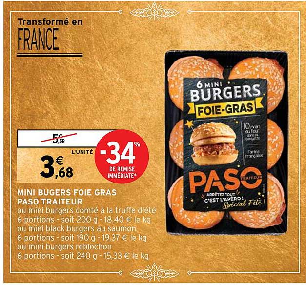 Mini Burgers Foie Gras Paso Traiteur