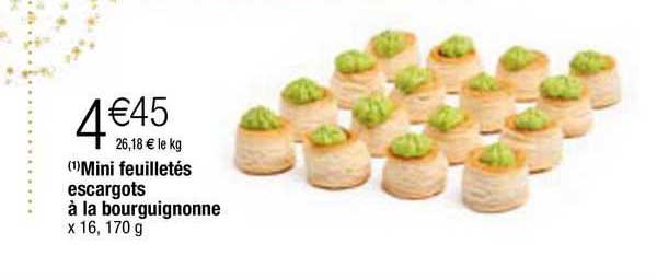 mini feuilletés escargots à la bourguignonne