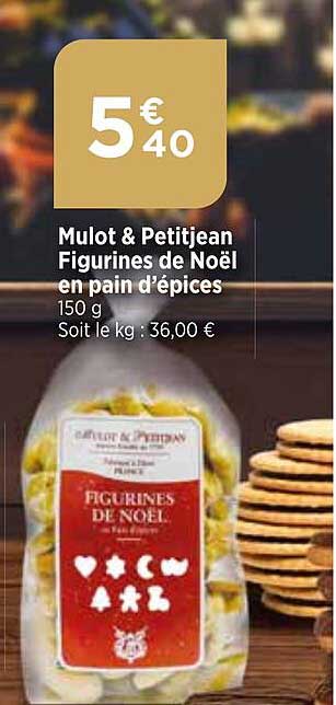 mulot & petitjean figurines de noël en pain d'épices