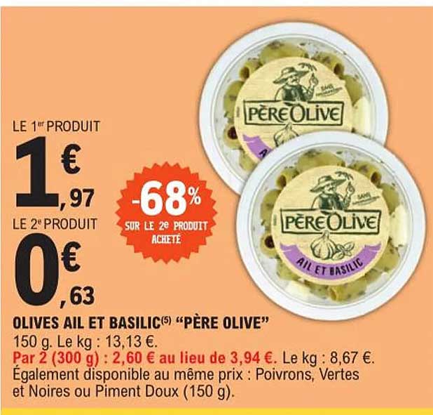 olives ail et basilic "père olive"