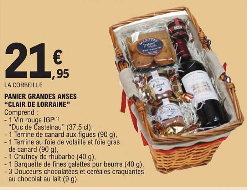 panier grandes anses "clair de lorraine"