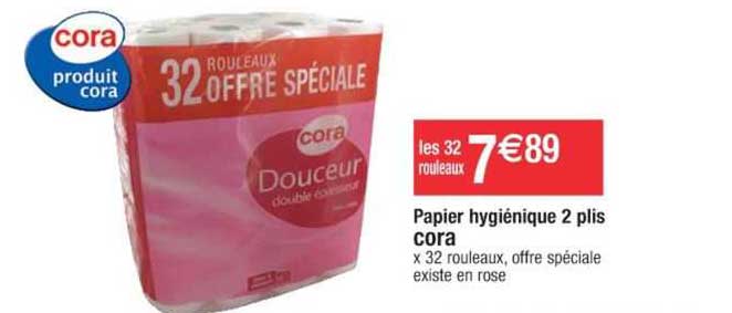 papier hygiénique 2 plis cora