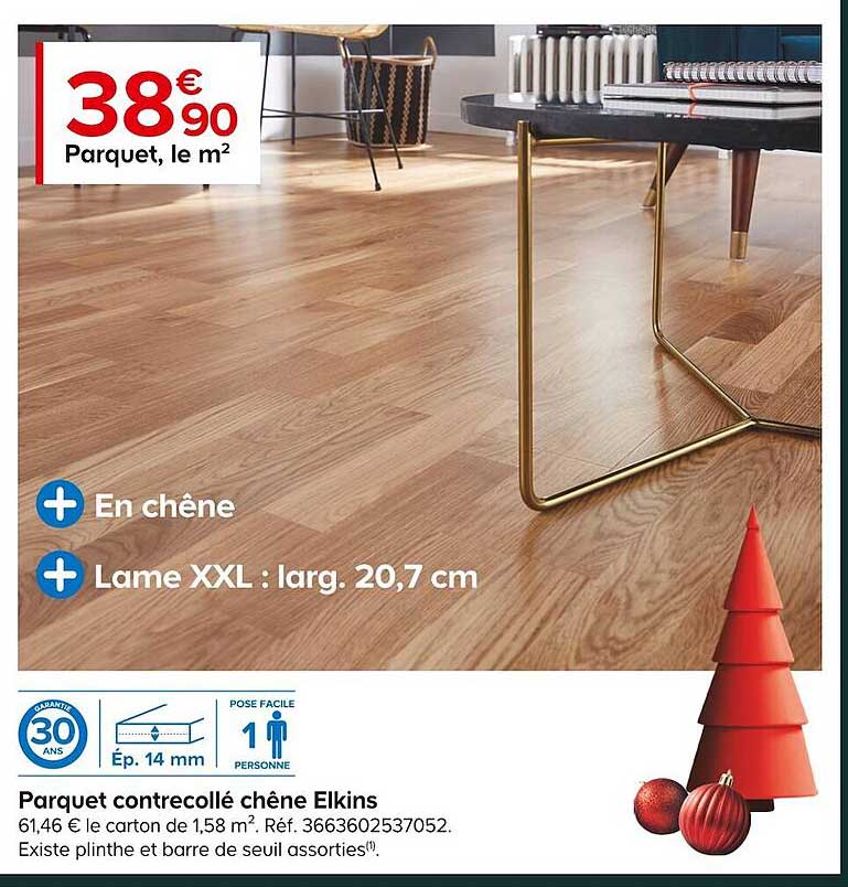 Parquet Contrecollé Chêne Elkins