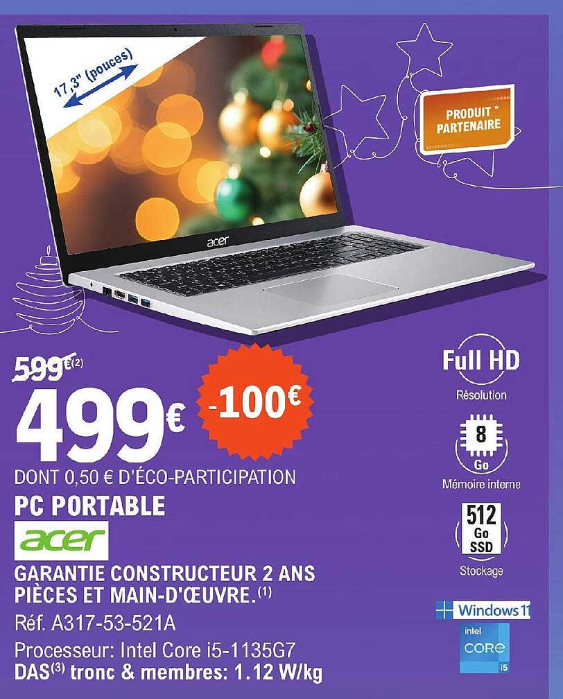 Pc Portable 17,3" Acer