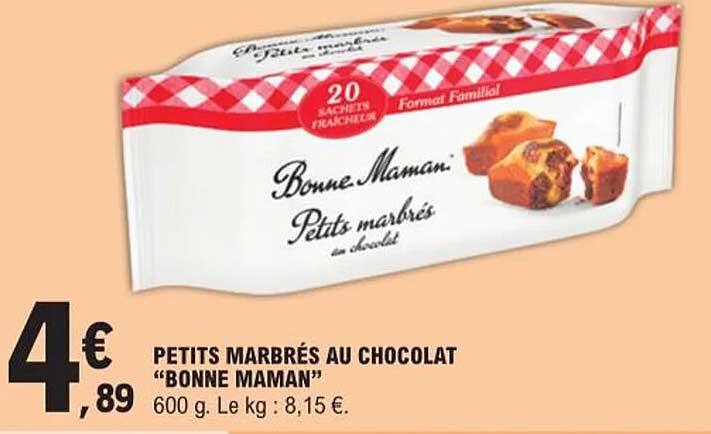 petits marbrés au chocolat "bonne maman"