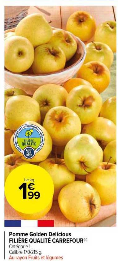 pommo golden delicious filière qualité carrefour