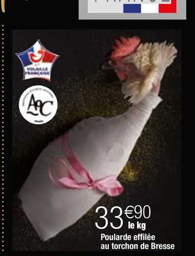poularde effilée au torchon de bresse