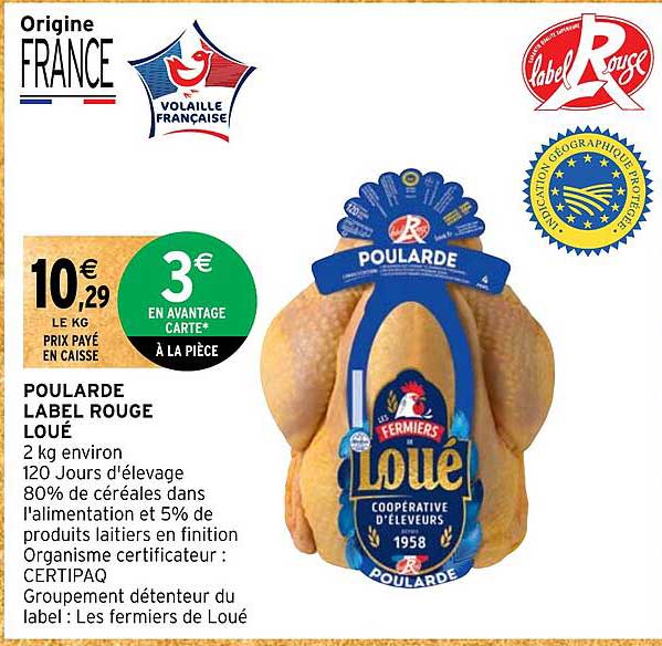 poularde label rouge loué