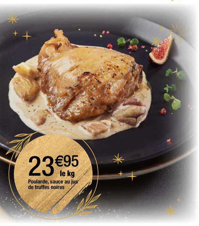 poularde sauce au jus de truffes noires