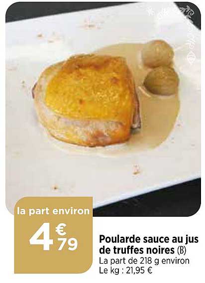 poularde sauce au jus de truffes noires