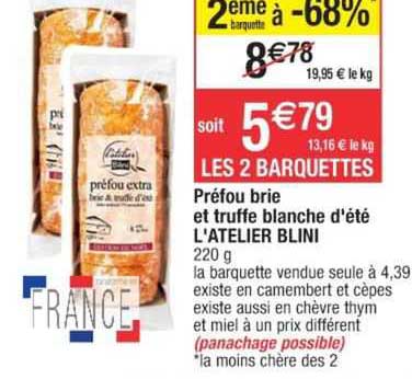 préfou brie et truffe blanche d'été l'atelier blini