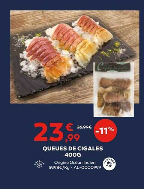 queues de cigales 400 g