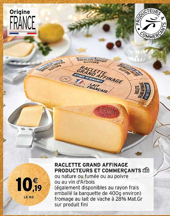 raclette grand affinage producteurs et commerçants