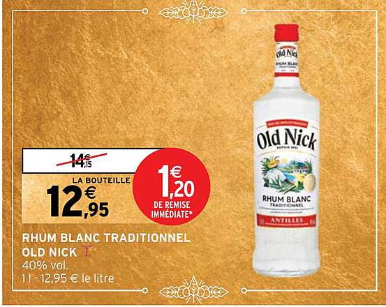 rhum blanc traditionnel old nick