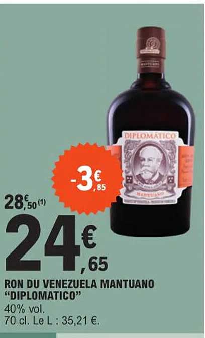 ron du venezuela mantuano "diplomatico"