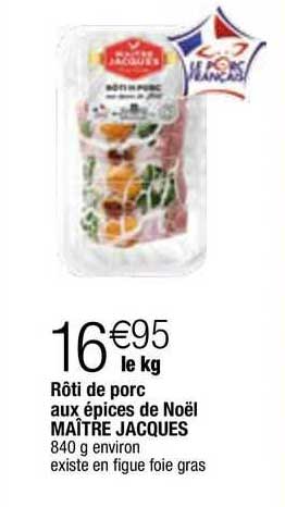 rôti de porc aux épices de noël maître jacques