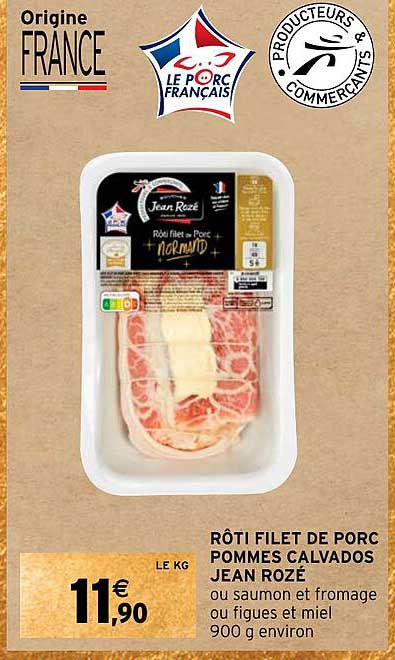 rôti filet de porc pommes calvados jean rozé