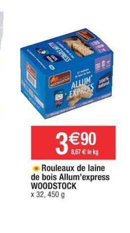 Rouleaux De Laine De Bois Allum'express Woodstock