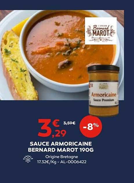 sauce armoricaine bernard marot 190 g