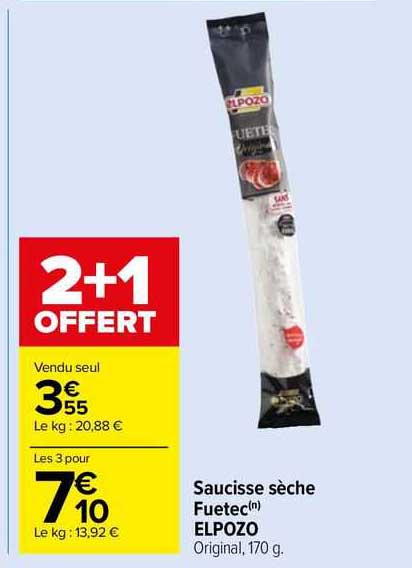 Saucisse Sèche Fuetec Elpozo