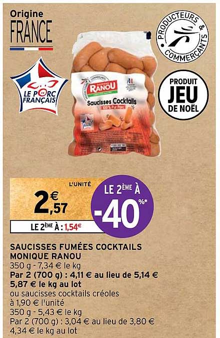 saucisses fumées cocktails monique ranou