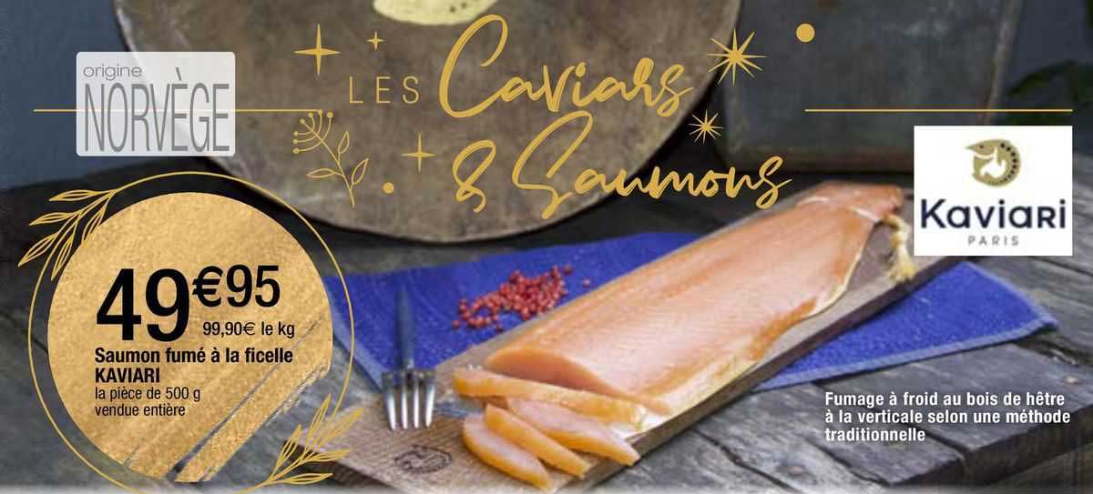 saumon fumé à la ficelle kaviari
