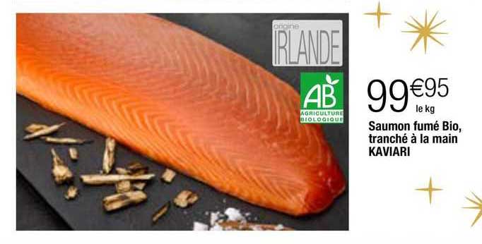 saumon fumé bio tranché à la main kaviari