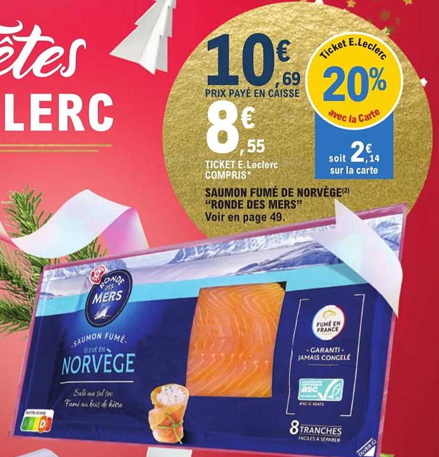 saumon fumé de norvège "ronde des mers"