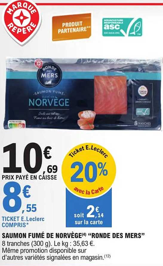 saumon fumé de norvège "ronde des mers"